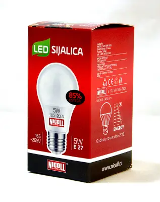LED sijalica b E-27 5w 6500k