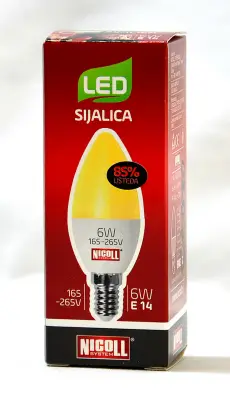 LED sijalica E-14w 6w 3000k