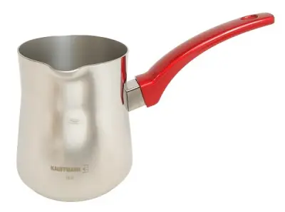 Džezva 4 crvena drška S/S