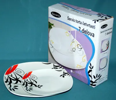 Servis torta 7 delova četvrtasti KF-22