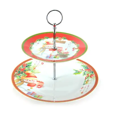 Etažer praznik 26.5cm+19cm sne