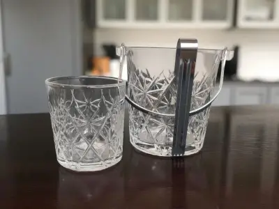 Posuda za led+6 čaša