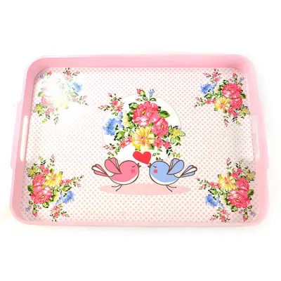 Poslužavnik četvrtasti roze/plavanda 42cm