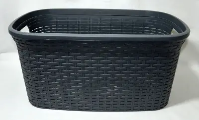 Korpa četvrtasti ratan 40L METALIK