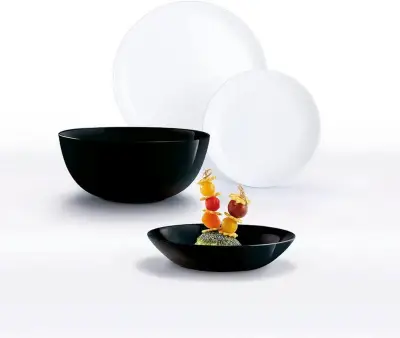 Servis DIWALI belo/crni 19pc