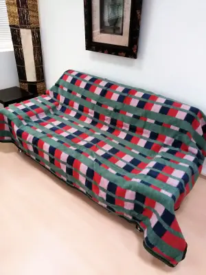 Ćebe 180x230B zel.roz.pla.crv