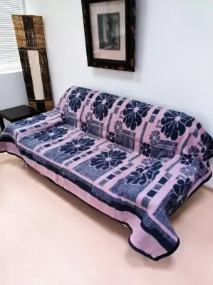 Ćebe 180x230F teget-roze cvet