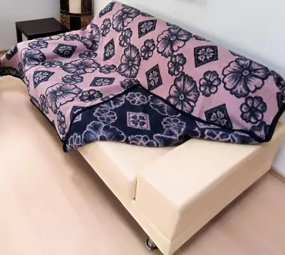 Ćebe 155x215D teget-roze cvet