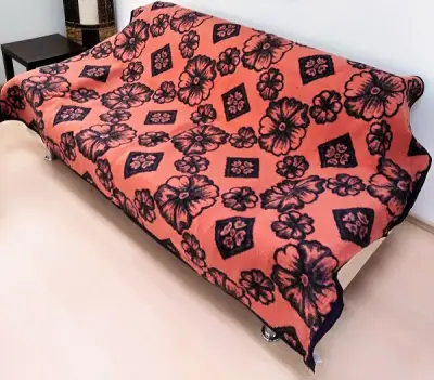 Ćebe 155x215F teget-naran.cvet