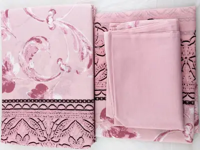 Posteljina 160x240 b.roze cvet