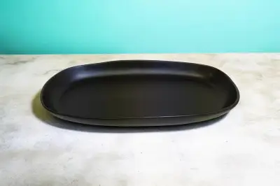 Oval 29x17 cm black org.HORECA