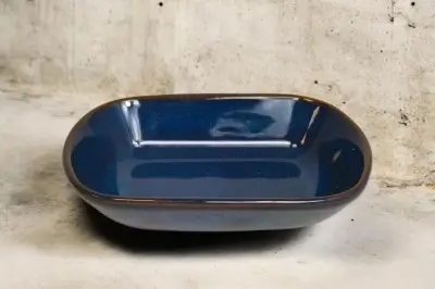 Oval 15x11cm blue org.HORECA