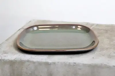 Oval 16x9cm green org.HORECA