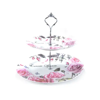 Etažer ruža- 26.5cm+19cm