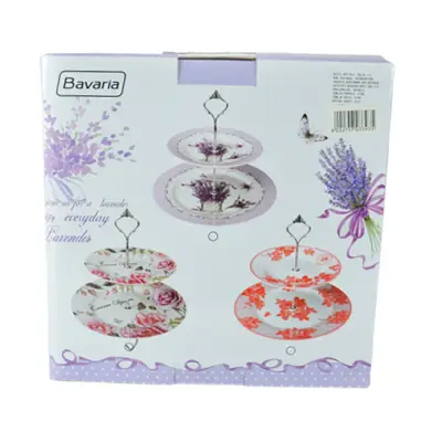 Etažer ruža- 26.5cm+19cm