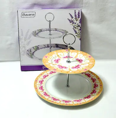 Etažer ružica 26.5cm+19cm