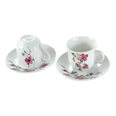 Šoljice 140cc 1/6 cvet roze