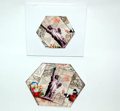 Podmetač 16cm keramika heksag.