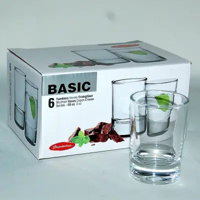 Čaša BASIC votka 55cc 1/6