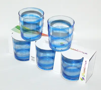 Čaša BISTRO whisky 360cc 1/3 blue